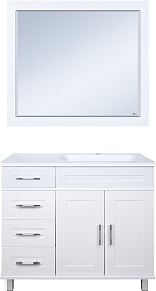 Misty Мебель для ванной Купер 90 R 4 ящика белая – фотография-1